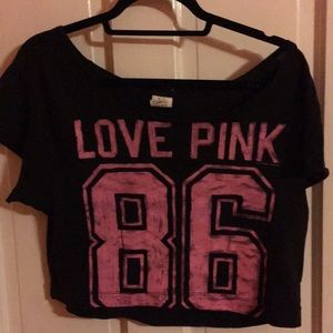 Cute Black Off the Shoulder T Shirt